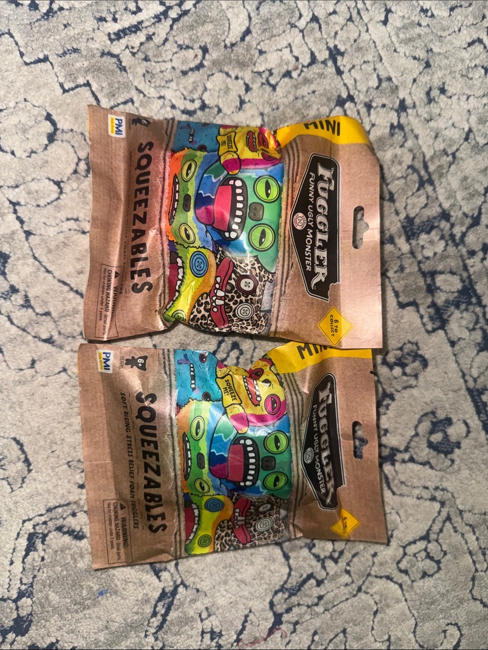 Fuggler Mini Town Monsters Squeezable Toy - Colorful lot of 2